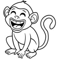 Finger Monkey laughs icon vector