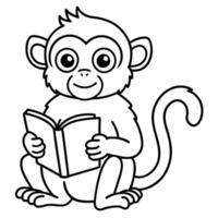 Finger Monkey reading icon vector