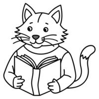 Fisher Cat reading icon vector