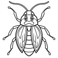 Flour Beetle bug cries icon vector