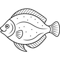 Flounder Fish stands icon vector