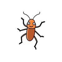Flour Beetle bug dancing icon vector