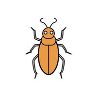 Flour Beetle bug goes icon vector