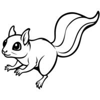 Flying Squirrel runs icon vector