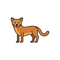 Fossa lynx looks icon vector
