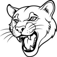 Fossa lynx play icon vector