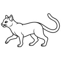 Fossa lynx runs icon vector