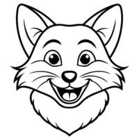 Fox smiles icon vector