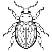 Fungus Beetle bug stands icon vector