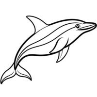 Galapagos Minke Whale fish flies icon vector