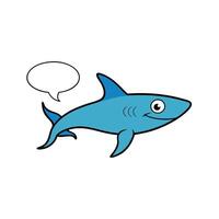 Galapagos Shark fish screams icon vector