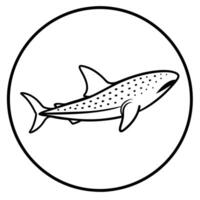 Galapagos Sperm Whale fish reading icon vector