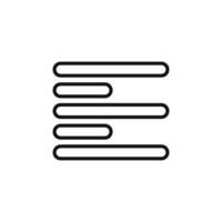 Alignment icon outline collection in black vector