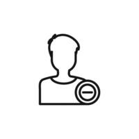 Block User Icon outline collection in black vector