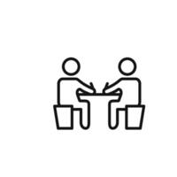 Contract signing icon outline collection in black vector