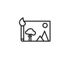 Edit Image Icon outline collection in black vector