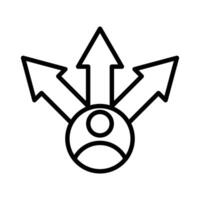 Flexibility icon linear logo mark in black and white vector