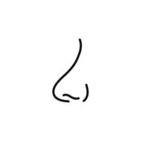 Human nose icon outline collection in black vector