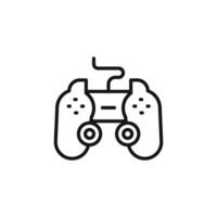 Joystick icon outline collection in black vector