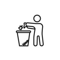 Leftovers Disposal icon outline collection in black vector