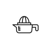 Lemon squeezer icon outline collection in black vector