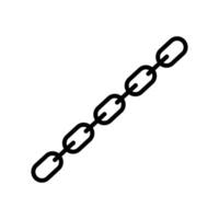 Link chain icon linear logo mark in black and white vector