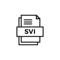 SVI File Document Icon outline collection in black vector