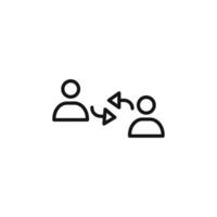 User interaction icon outline collection in black vector