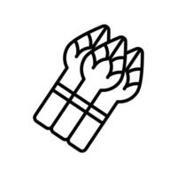 asparagus icon linear logo mark in black and white vector