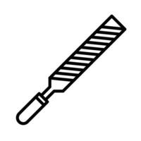 chisel icon linear logo mark in black and white vector