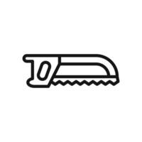 hacksaw icon outline collection in black vector