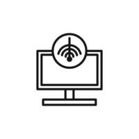 network speed test icon outline collection in black vector