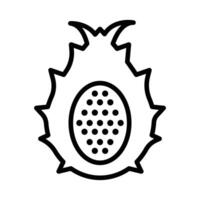 pitaya icon linear logo mark in black and white vector