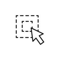 select element icon outline collection in black vector