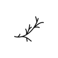 wood branch icon outline collection in black vector