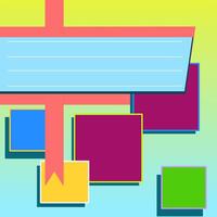 Colored abstract background with squares and rectangles in different colors. illustration vector