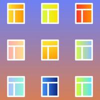 Multicolored apartment building window banner in different colors. illustration plastic windows with different light inside the apartment. Beautiful bright pleasant background house. vector