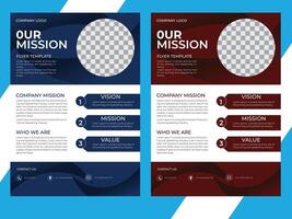 Abstract business flyer templet vector