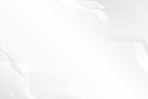 White minimal waves abstract background vector