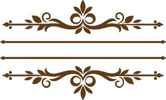 Dividers thin line elements set. Border underline for text page, book, invitation, wedding card, certificate vector