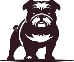 Bulldog logo icon silhouette style,Clipart , Illustration black with white background vector