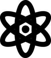 atom simple black fill icon vector