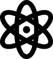 atom simple black fill icon vector