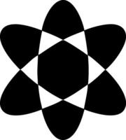 atom simple black fill icon vector