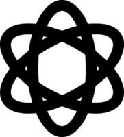 atom simple black fill icon vector