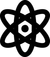 atom simple black fill icon vector