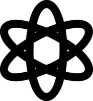 atom simple black fill icon vector