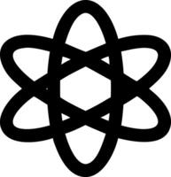 atom simple black fill icon vector