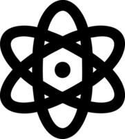 atom simple black fill icon vector