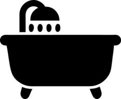 bath black fill icon vector